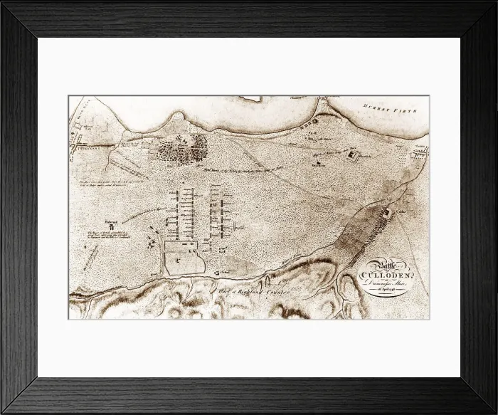 Framed Print : Plan of the Battle of Culloden Framed Print : Plan of the Battle of Culloden