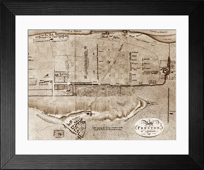 Framed Print : Plan of the Battle of Prestonpans Framed Print : Plan of the Battle of Prestonpans