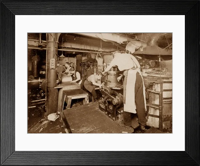 Framed Print : Plate casting, Liverpool Express and Weekly Courier Framed Print : Plate casting, Liverpool Express and Weekly Courier