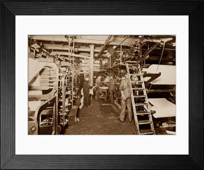 Framed Print : Printing presses, Liverpool Express and Weekly Framed Print : Printing presses, Liverpool Express and Weekly