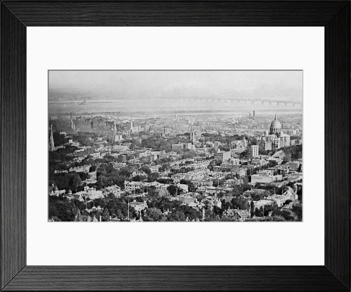 Framed Print : Montreal panorama Victorian period Framed Print : Montreal panorama Victorian period