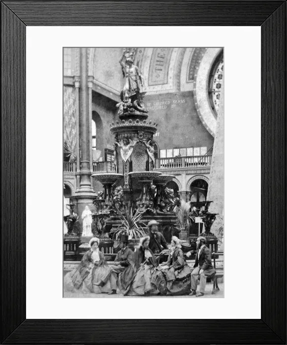 Framed Print : The Majolica Fountain at the 1862 International Framed Print : The Majolica Fountain at the 1862 International