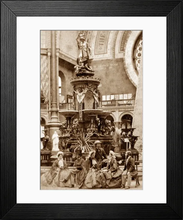 Framed Print : Majolica Fountain, International Exhibition, London in 1862 Framed Print : Majolica Fountain, International Exhibition, London in 1862