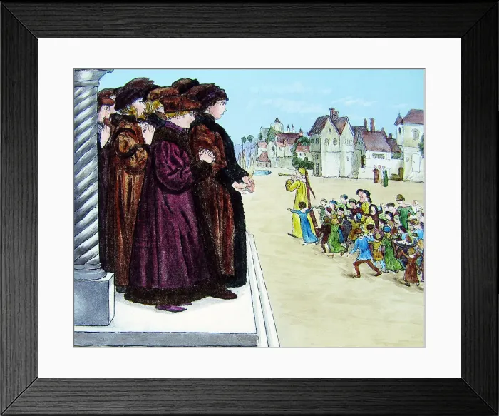 Framed Print : The Pied Piper of Hamelin by Kate Greenaway Victorian period Framed Print : The Pied Piper of Hamelin by Kate Greenaway Victorian period
