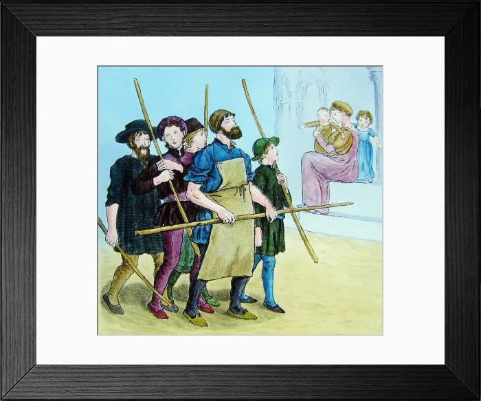 Framed Print : The Pied Piper of Hamelin by Kate Greenaway Victorian period Framed Print : The Pied Piper of Hamelin by Kate Greenaway Victorian period