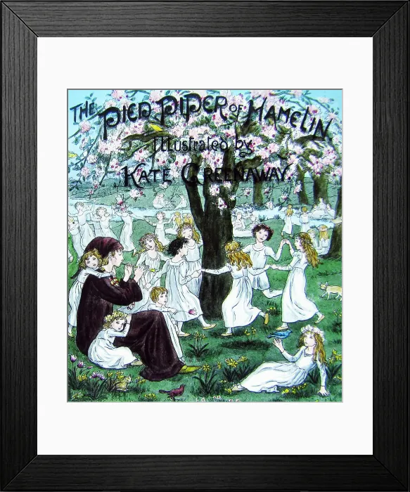 Framed Print : The Pied Piper of Hamelin by Kate Greenaway Victorian period Framed Print : The Pied Piper of Hamelin by Kate Greenaway Victorian period