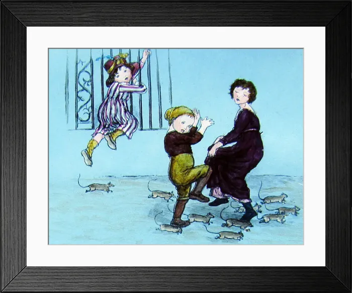 Framed Print : The Pied Piper of Hamelin by Kate Greenaway Victorian period Framed Print : The Pied Piper of Hamelin by Kate Greenaway Victorian period