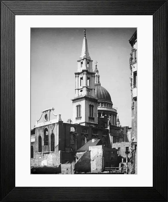 Framed Print : WW2 Bomb Damage - Church of St Vedast Foster Lane Framed Print : WW2 Bomb Damage - Church of St Vedast Foster Lane