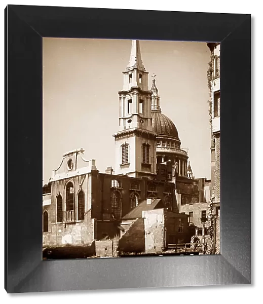 Bomb damage, St Vedast Church, Foster Lane, London