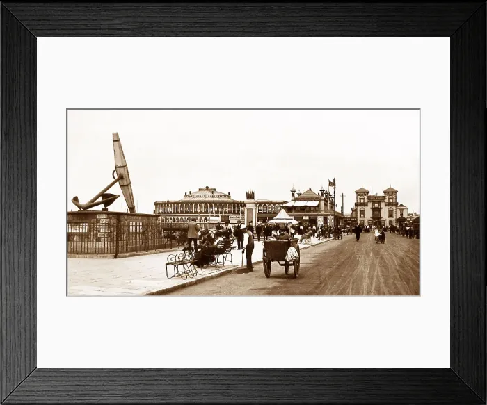 Framed Print : Southsea and HMS Victory's Anchor early 1900s Framed Print : Southsea and HMS Victory's Anchor early 1900s