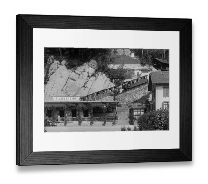 Framed Print : Alpnach Station Pilatus Railway Switzerland Victorian period Framed Print : Alpnach Station Pilatus Railway Switzerland Victorian period