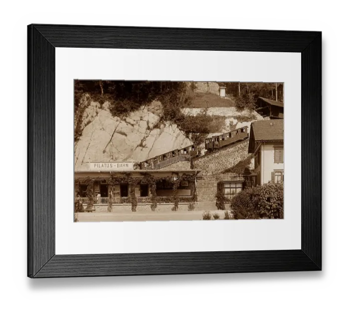 Framed Print : Pilatus Bahn Alpnach Railway Station Framed Print : Pilatus Bahn Alpnach Railway Station