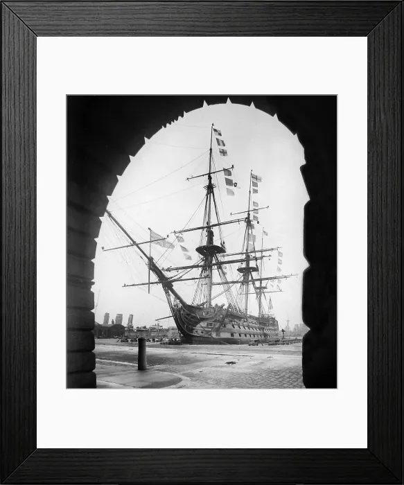 Framed Print : HMS Victory in the 1920s Framed Print : HMS Victory in the 1920s