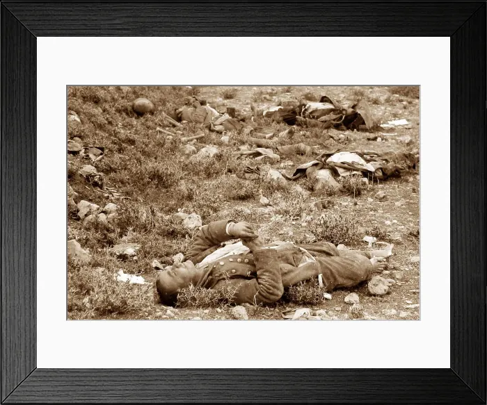Framed Print : Dead Turkish soldier, Tell El-Ful, 26th Dec 1917 Framed Print : Dead Turkish soldier, Tell El-Ful, 26th Dec 1917