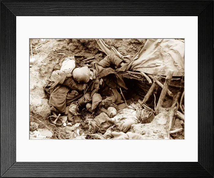 Framed Print : Dead German soldiers, Ypres, 31st July 1917 Framed Print : Dead German soldiers, Ypres, 31st July 1917