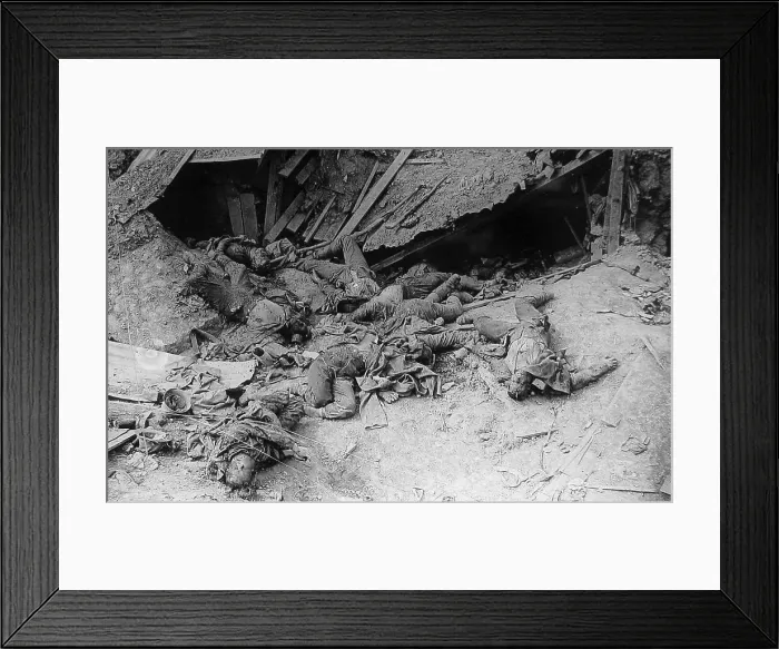 Framed Print : Dead German soldiers at Guillemont September 1916 WW1 Framed Print : Dead German soldiers at Guillemont September 1916 WW1
