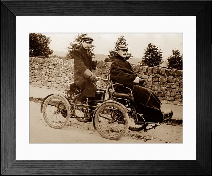 Framed Print : Veteran car with chauffeur Framed Print : Veteran car with chauffeur