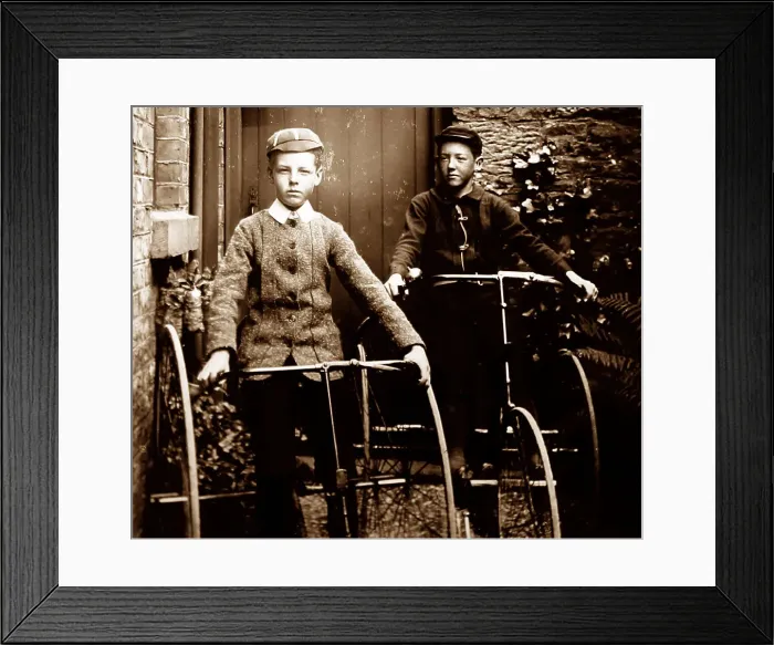 Framed Print : Boys on bicycle Framed Print : Boys on bicycle