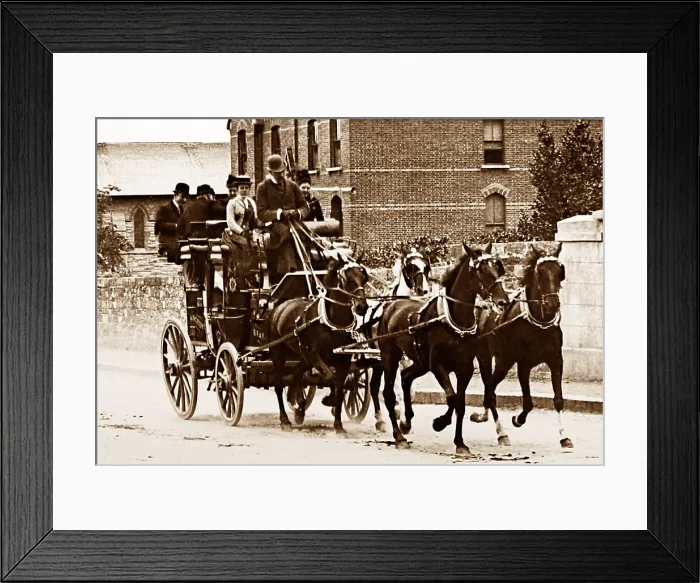 Framed Print : Coach and four horses Framed Print : Coach and four horses