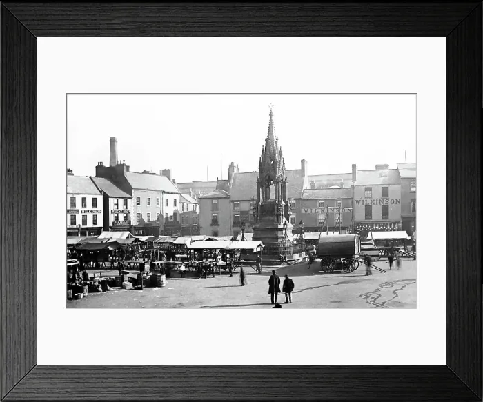 Framed Print : Mansfield Market Place - Victorian period Framed Print : Mansfield Market Place - Victorian period