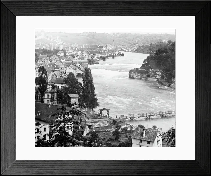 Framed Print : River Rhine, Schaffhausen, Switzerland, Victorian period Framed Print : River Rhine, Schaffhausen, Switzerland, Victorian period
