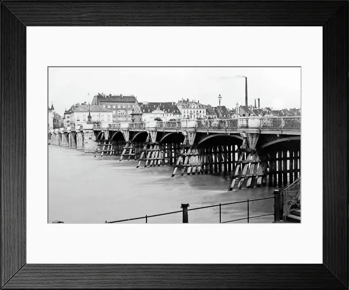 Framed Print : Bridge over the Rhine in Basel, Switzerland Framed Print : Bridge over the Rhine in Basel, Switzerland