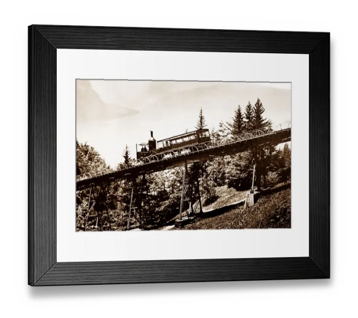 Framed Print : Rigi Railway near Lucerne, Victorian period Framed Print : Rigi Railway near Lucerne, Victorian period