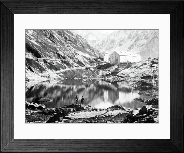 Framed Print : St. Bernard's Hospice, Switzerland, Victorian period Framed Print : St. Bernard's Hospice, Switzerland, Victorian period