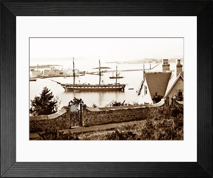 Framed Print : HMS Frigate Mersey Queenstown harbour, Ireland