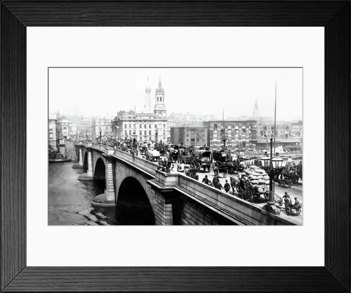 Framed Print : London Bridge, Victorian period Framed Print : London Bridge, Victorian period