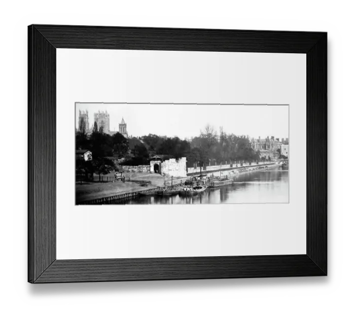 Framed Print : River Ouse and York Minster, York, Victorian period Framed Print : River Ouse and York Minster, York, Victorian period
