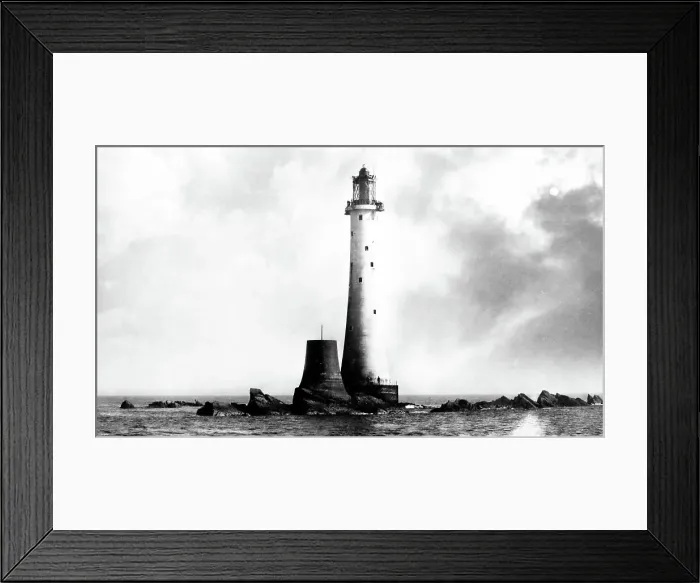 Framed Print : Eddystone Lighthouse, Victorian period Framed Print : Eddystone Lighthouse, Victorian period