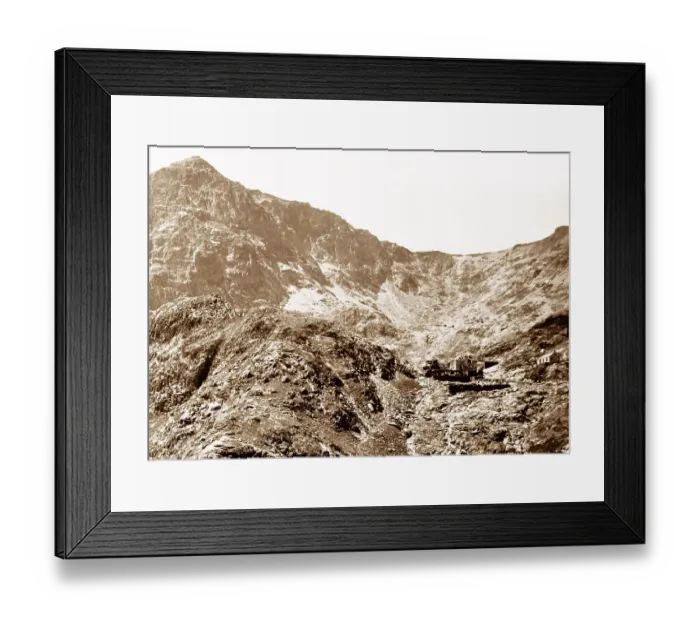 Framed Print : Mines on Mount Snowdon, Wales, Victorian period Framed Print : Mines on Mount Snowdon, Wales, Victorian period