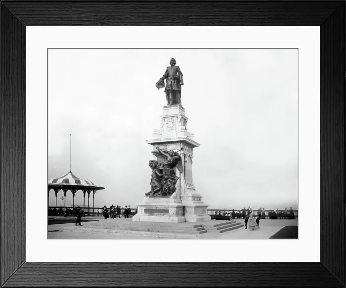 Framed Print : Samuel de Champlain Monument, Quebec, Canada, early 1900s Framed Print : Samuel de Champlain Monument, Quebec, Canada, early 1900s