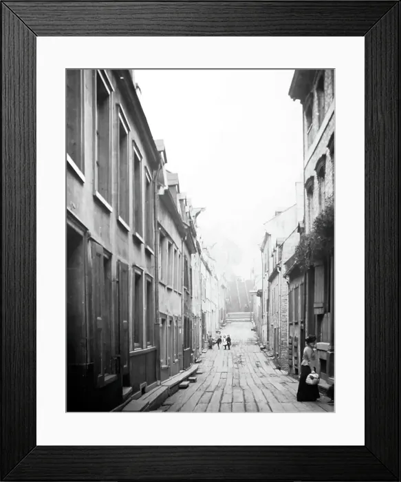 Framed Print : Little Champlain Street, Quebec City, Canada Framed Print : Little Champlain Street, Quebec City, Canada