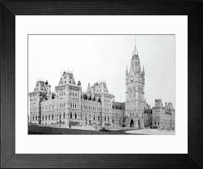 Framed Print : Central Parliament Building, Ottowa, Canada, early 1900s Framed Print : Central Parliament Building, Ottowa, Canada, early 1900s