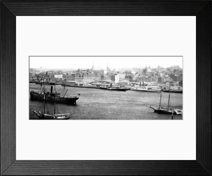 Framed Print : Saint John Harbour, New Brunswick, Canada, early 1900s Framed Print : Saint John Harbour, New Brunswick, Canada, early 1900s