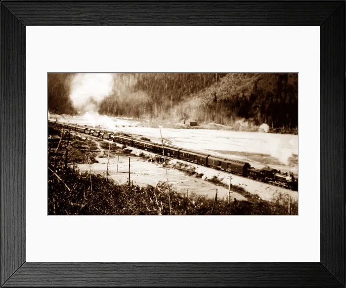 Framed Print : Royal Train in Kicking Horse Pass, Canada Framed Print : Royal Train in Kicking Horse Pass, Canada