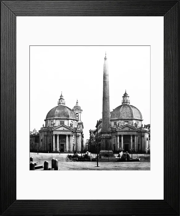 Framed Print : Piazza del Popolo, Rome, Italy, Victorian period Framed Print : Piazza del Popolo, Rome, Italy, Victorian period