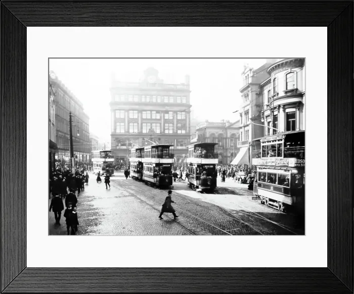 Framed Print : Castle Junction, Belfast, Ireland, early 1900s Framed Print : Castle Junction, Belfast, Ireland, early 1900s