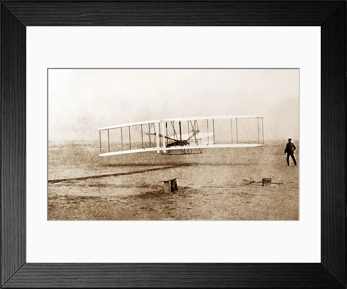 Framed Print : The Wright Brothers first flight at Kitty Hawk Framed Print : The Wright Brothers first flight at Kitty Hawk