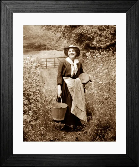 Framed Print : A farm worker, early 1900s Framed Print : A farm worker, early 1900s
