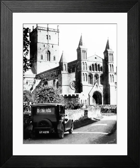 Framed Print : St Davids Cathedral, Pembrokeshire, Wales, probably 1930s Framed Print : St Davids Cathedral, Pembrokeshire, Wales, probably 1930s