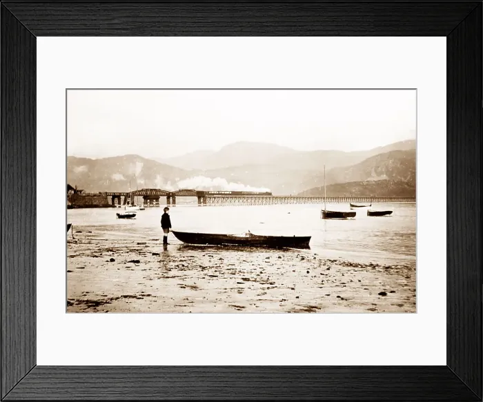 Framed Print : Steam train, Barmouth, Wales Framed Print : Steam train, Barmouth, Wales