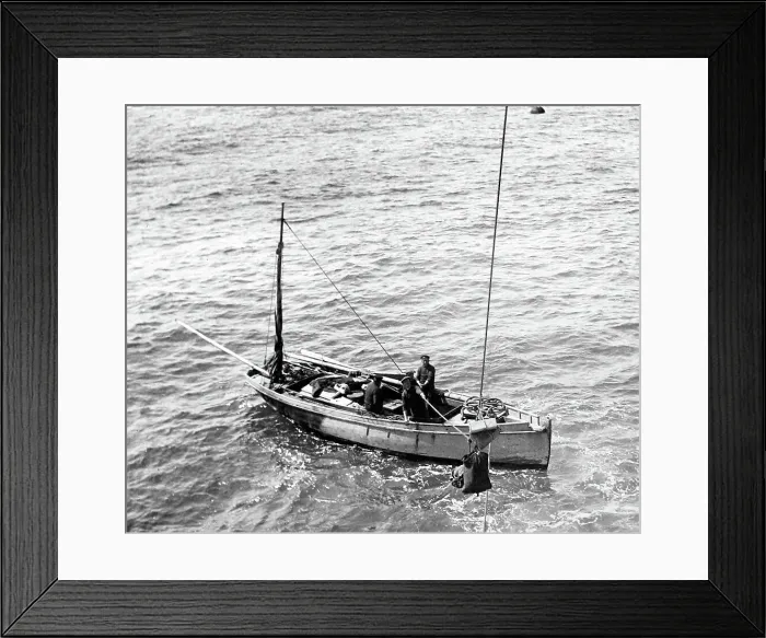 Framed Print : Relief boat for Bishop's Rock Lighthouse, Isles of Scilly Framed Print : Relief boat for Bishop's Rock Lighthouse, Isles of Scilly