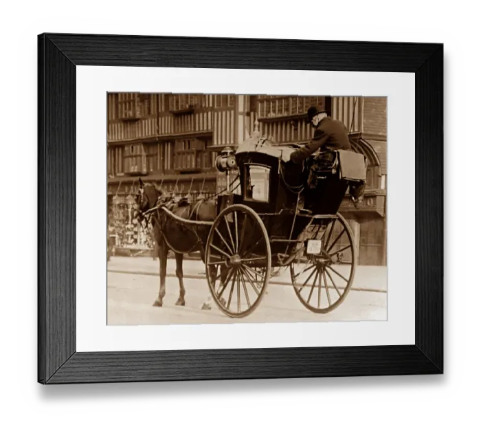 Framed Print : Hansom cab, London Framed Print : Hansom cab, London