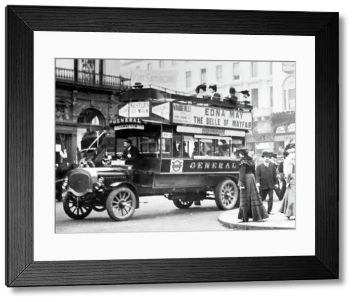 Framed Print : London General bus, London, early 1900s Framed Print : London General bus, London, early 1900s