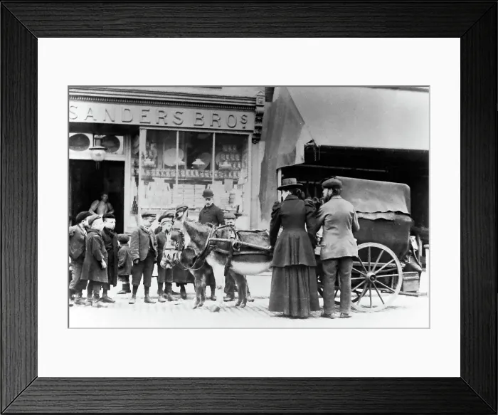 Framed Print : Donkey cart, London Framed Print : Donkey cart, London
