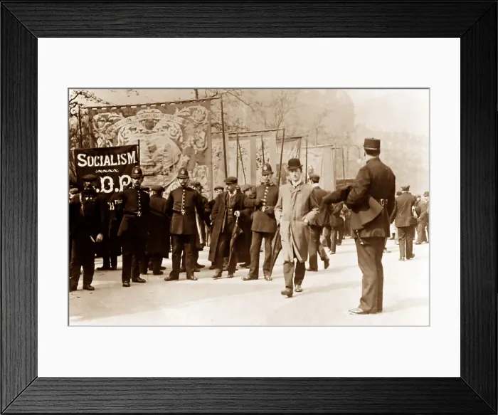 Framed Print : Socialist march, London, early 1900s Framed Print : Socialist march, London, early 1900s