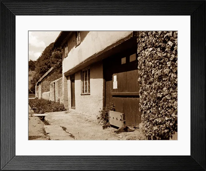 Framed Print : Village stocks, Cerne Abass Framed Print : Village stocks, Cerne Abass